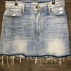 Frame Denim Raw Hem Skirt Size 29